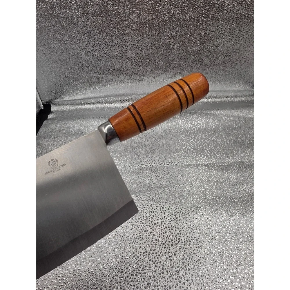 JR 20504 Stainless Steel Meat‎ Cleaver Butcher Knife Wooden Handle 12 Inch O2